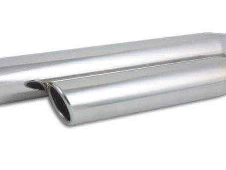 Vibrant 3.5in Round SS Truck SUV Exh Tip (Single wall Angle Cut Rolled Edge) - 3in inlet 11in long Cheap