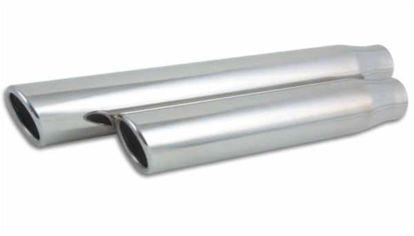 Vibrant 3.5in Round SS Truck SUV Exh Tip (Single wall Angle Cut Rolled Edge) - 3in inlet 11in long Cheap