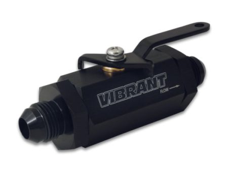 Vibrant -6AN to -6AN Male Shut Off Valve - Black on Sale