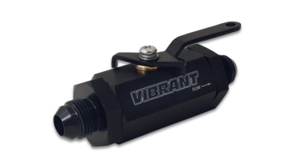 Vibrant -6AN to -6AN Male Shut Off Valve - Black on Sale