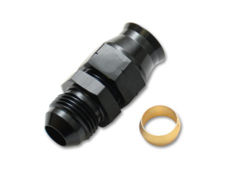 Vibrant -8AN Male to 0.375in Tube Adapter Fitting (w Brass Olive Insert) Online Hot Sale