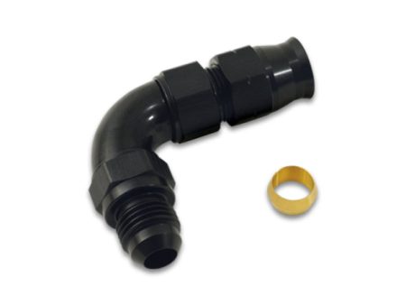 Vibrant 90 Degree 5 16in Tube to Male -6AN Flare Adapter w  Olive Inserts For Cheap