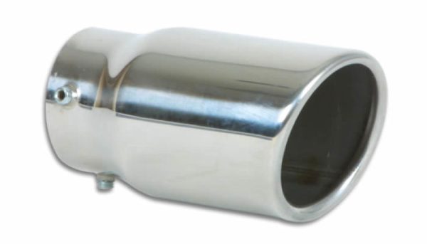 Vibrant 3in Round SS Bolt-On Exhaust Tip (Single Wall Angle Cut Rolled Edge) Sale