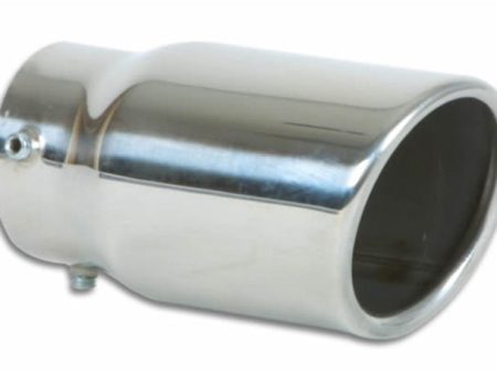 Vibrant 3in Round SS Bolt-On Exhaust Tip (Single Wall Angle Cut Rolled Edge) Sale