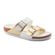 Birkenstock Arizona Split Slide Sandal (Women) - White Gold Birko-Flor For Cheap