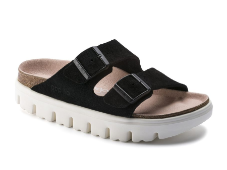 Birkenstock Arizona Chunky Slide Sandal (Women) - Black Suede Cheap