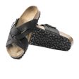 Birkenstock Lugano Slide Sandal (Unisex) - Camberra Black Oiled Leather Discount