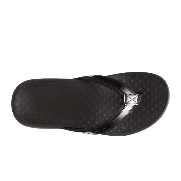 Vionic Tide Sandal (Women) - Black Patent Webbing For Sale