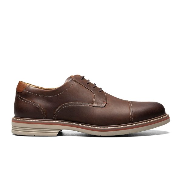 Florsheim Norwalk Cap Toe Oxford (Men) - Brown Crazy Horse Discount