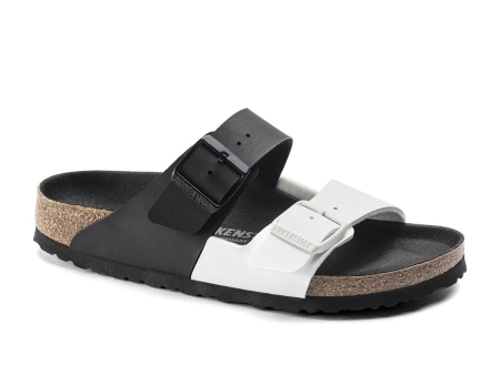 Birkenstock Arizona Split Slide Sandal (Women) - Black White Birko-Flor Online