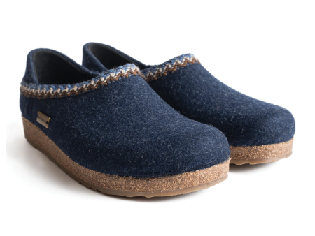 Haflinger GZH Zig Zag Clog (Unisex) - Captain s Blue Hot on Sale