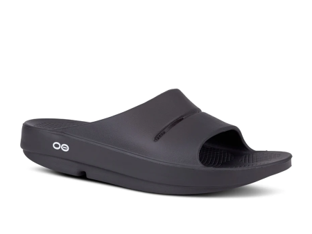 Oofos OOahh Slide Sandal (Unisex) - Black Fashion