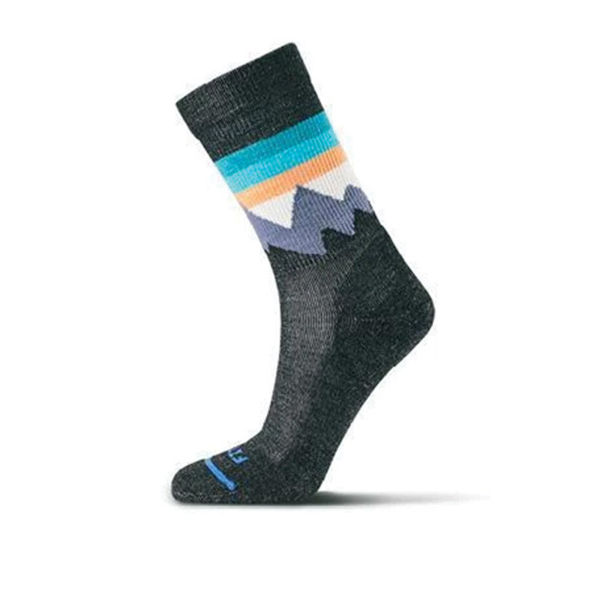 FITS F1058 Mountain Top Light Cushion Hiker Crew Sock (Unisex) - Charcoal Fashion