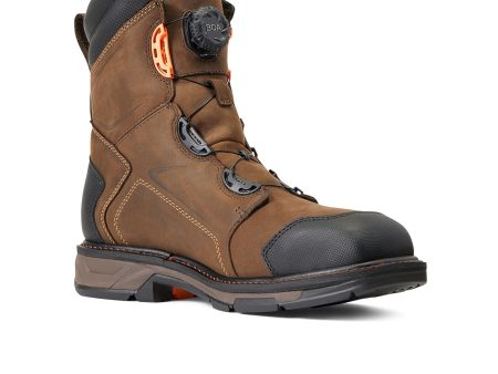 Ariat Workhog XT 8  BOA Waterproof Carbon Toe Western Work Boot (Men) - Chocolate Brown Cheap