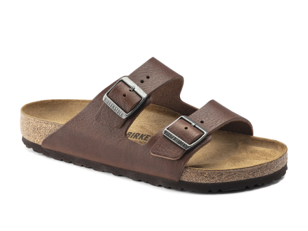 Birkenstock Arizona Slide Sandal (Men) - Vintage Wood Roast Leather Cheap