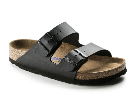 Birkenstock Arizona Soft Footbed Sandal (Unisex) - Black Birko-Flor Hot on Sale