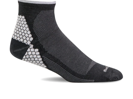 Sockwell Plantar Sport Quarter Compression Sock (Men) - Black Sale