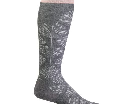 Sockwell Full Floral Over the Calf Compression Sock (Women) - Charcoal For Cheap