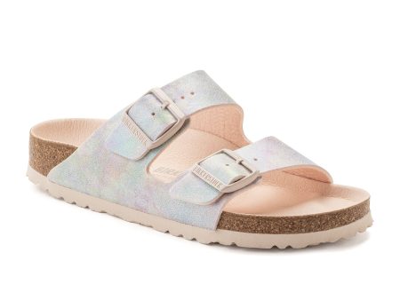 Birkenstock Arizona Vegan Slide Sandal (Women) - Iridescent Light Rose Microfiber Hot on Sale