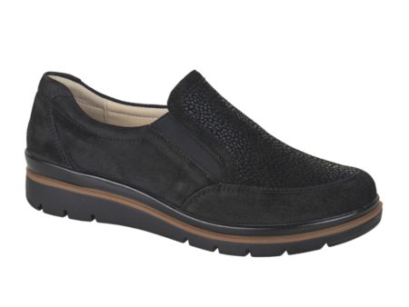 Fidelio Namir Slip On (Women) - Black Nubuck Sale