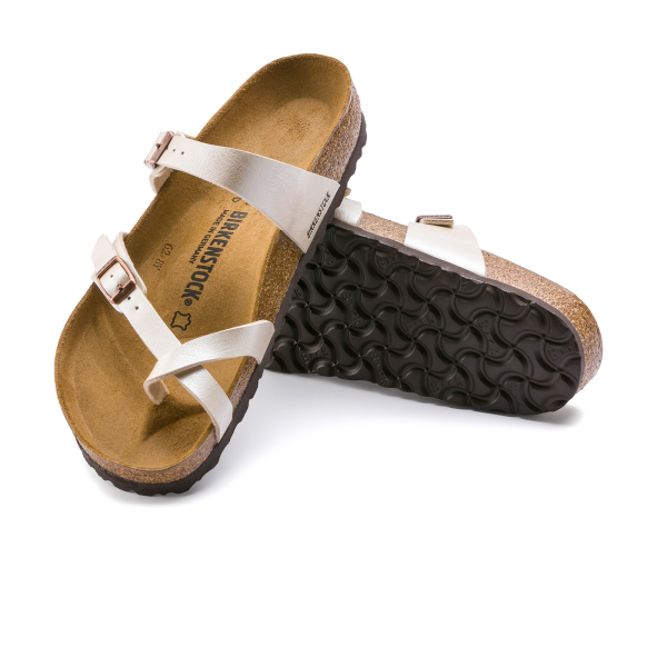 Birkenstock Mayari Sandal (Women) - Graceful Pearl White Birko-Flor Online now