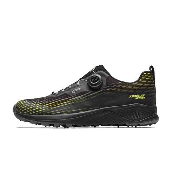 Icebug NewRun BUGrip GTX Running Shoe (Men) - Black Poison with Studs Fashion