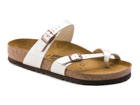 Birkenstock Mayari Sandal (Women) - Graceful Pearl White Birko-Flor Online now