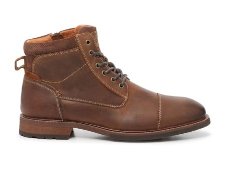 Florsheim Chalet Cap Toe Boot (Men) - Brown Crazy Horse Online now