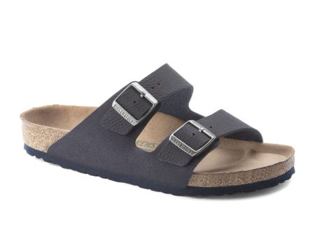 Birkenstock Arizona Vegan Slide Sandal (Men) - Desert Dust Indigo Blue Microfiber Fashion