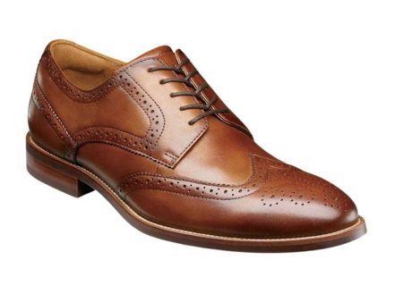 Florsheim Rucci Wing Tip Oxford (Men) - Cognac Online Hot Sale