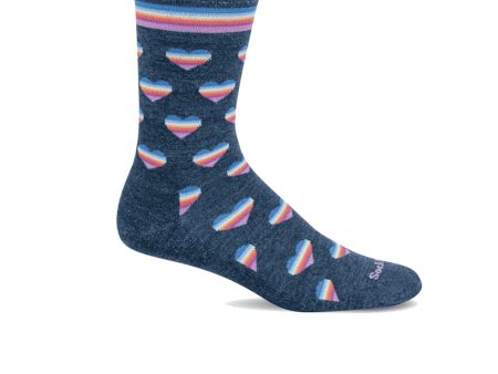 Sockwell Love-A-Lot Crew Sock (Women) - Denim Hot on Sale