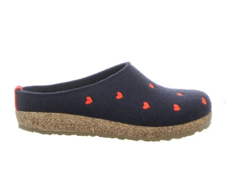 Haflinger Cuoricini Clog (Women) - Navy For Discount