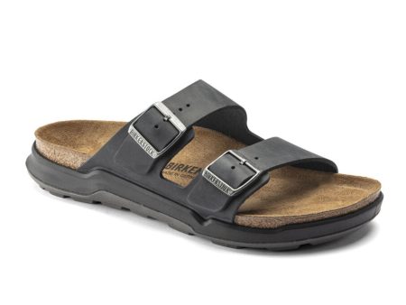 Birkenstock Arizona Crosstown Slide Sandal (Men) - Black Oiled Leather Online Hot Sale