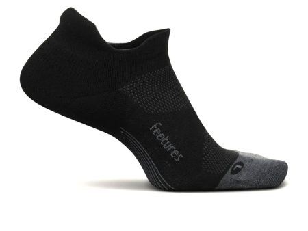 Feetures EC50159 Elite Max Cushion No Show Tab Sock (Unisex) - Black Fashion