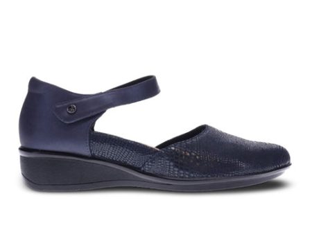 Revere Osaka Wedge Sandal (Women) - Sapphire Navy Lizard Discount