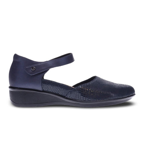 Revere Osaka Wedge Sandal (Women) - Sapphire Navy Lizard Discount