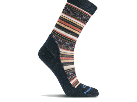 FITS F1057 Multi-Pattern Light Cushion Hiker Crew Sock (Unisex) - Navy on Sale