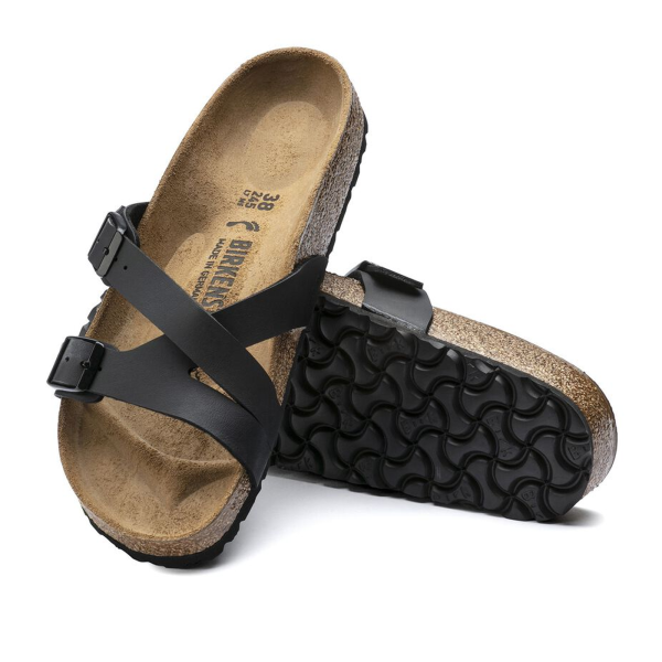 Birkenstock Yao Slide Sandal (Women) - Black Birko-Flor Online Hot Sale