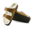 Birkenstock Arizona Slide Sandal (Women) - Mink Suede Natural Shearling Sale