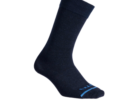 FITS F5001 Ultra Light Dress Crew Sock (Unisex) - Solid Navy Online Hot Sale