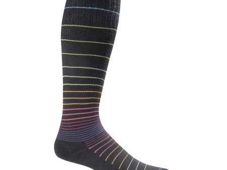 Sockwell Circulator Over the Calf Compression Sock (Women) - Black Stripe Sale