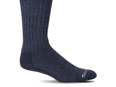 Sockwell Big Easy Relaxed Fit Crew Sock (Men) - Navy Online now