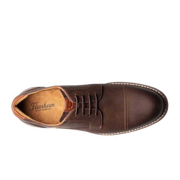 Florsheim Norwalk Cap Toe Oxford (Men) - Brown Crazy Horse Discount