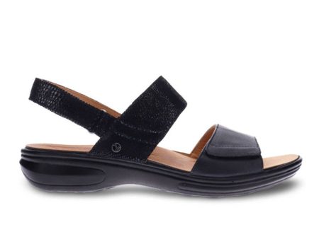 Revere Como Backstrap Sandal (Women) - Black Black Lizard Cheap