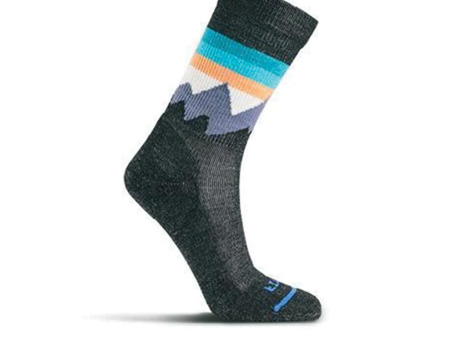 FITS F1058 Mountain Top Light Cushion Hiker Crew Sock (Unisex) - Charcoal Fashion