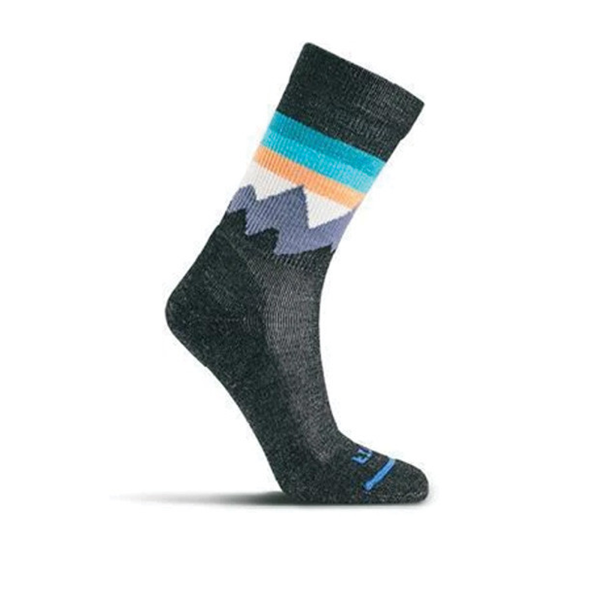 FITS F1058 Mountain Top Light Cushion Hiker Crew Sock (Unisex) - Charcoal Fashion