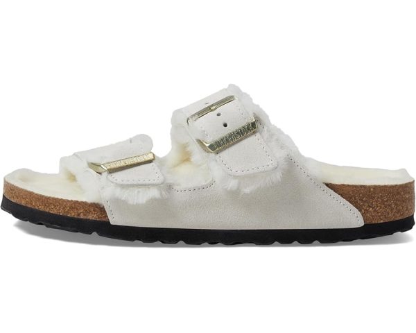 Birkenstock Arizona Shearling in Antique White For Sale