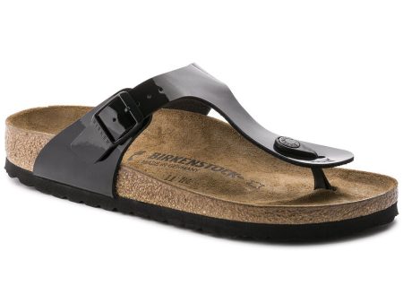 Birkenstock Women s Gizeh Birko-Flor - Black Patent Online