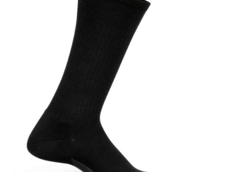 Feetures Men s Ultra-Light Wide Crew Sock - Black For Discount