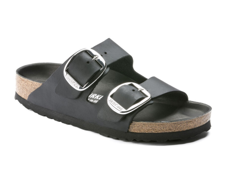 Birkenstock Arizona Big Buckle Slide Sandal (Women) - Black Oiled Leather Online now